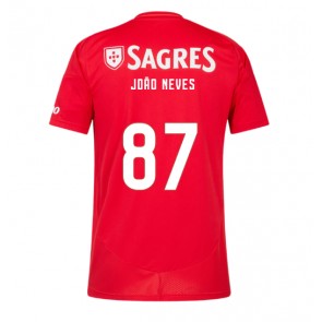 Benfica Joao Neves #87 Hjemmebanetrøje 2024-25 Kort ærmer